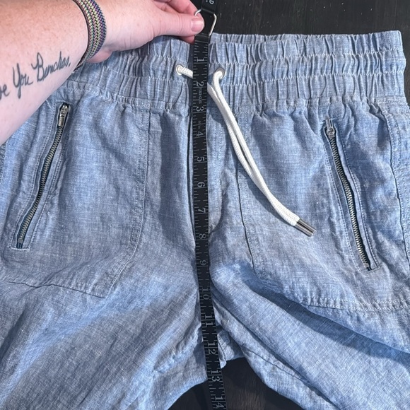 Athleta Chambray Cabo Linen Jogger Pull On Size 6 - Picture 7 of 8